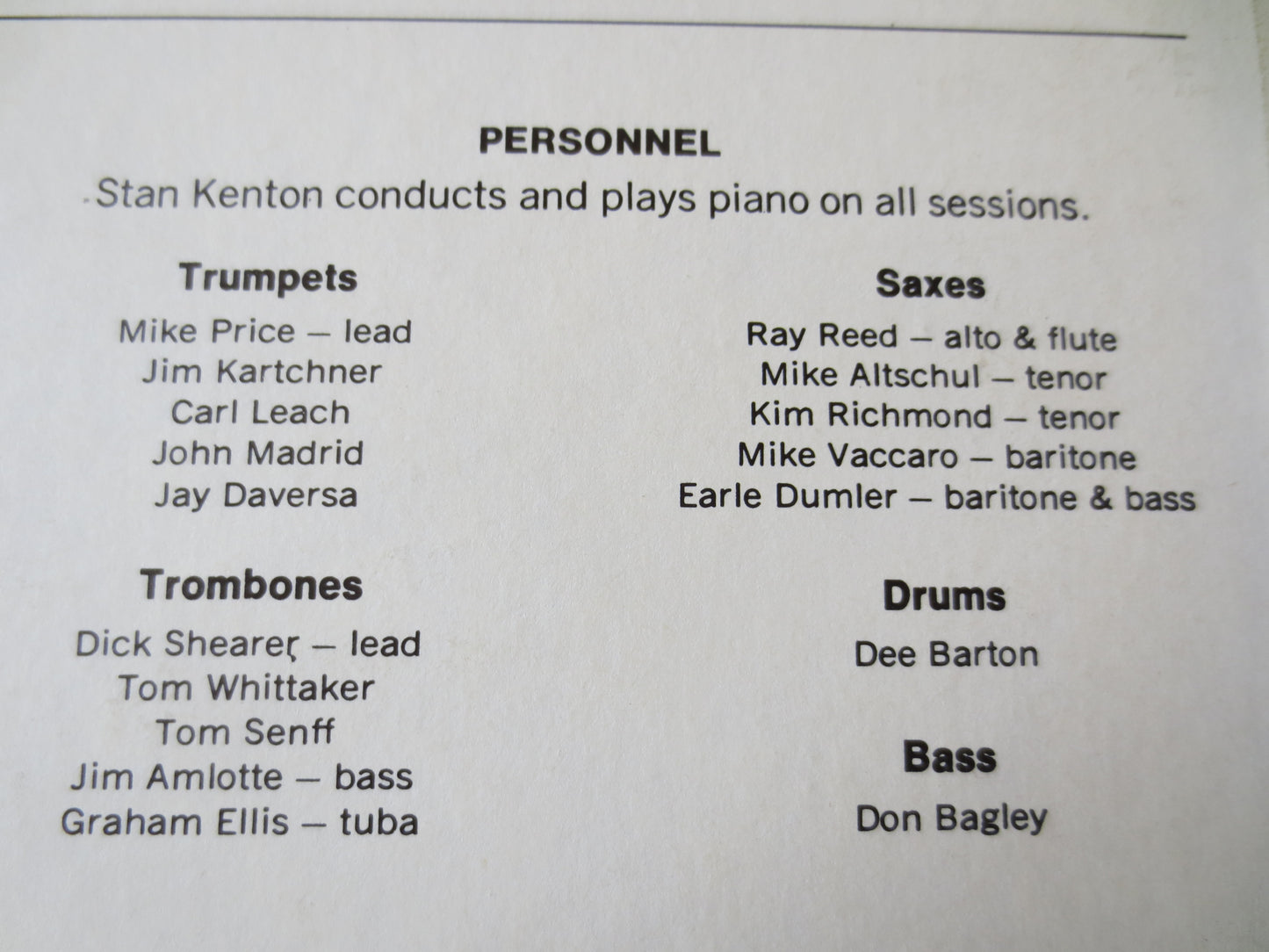 STAN KENTON, DEE Barton, Stan Kenton Records, Stan Kenton Albums, Stan Kenton Lp, Jazz Lp, Swing lp, Vinyl Lp, 1970 Records