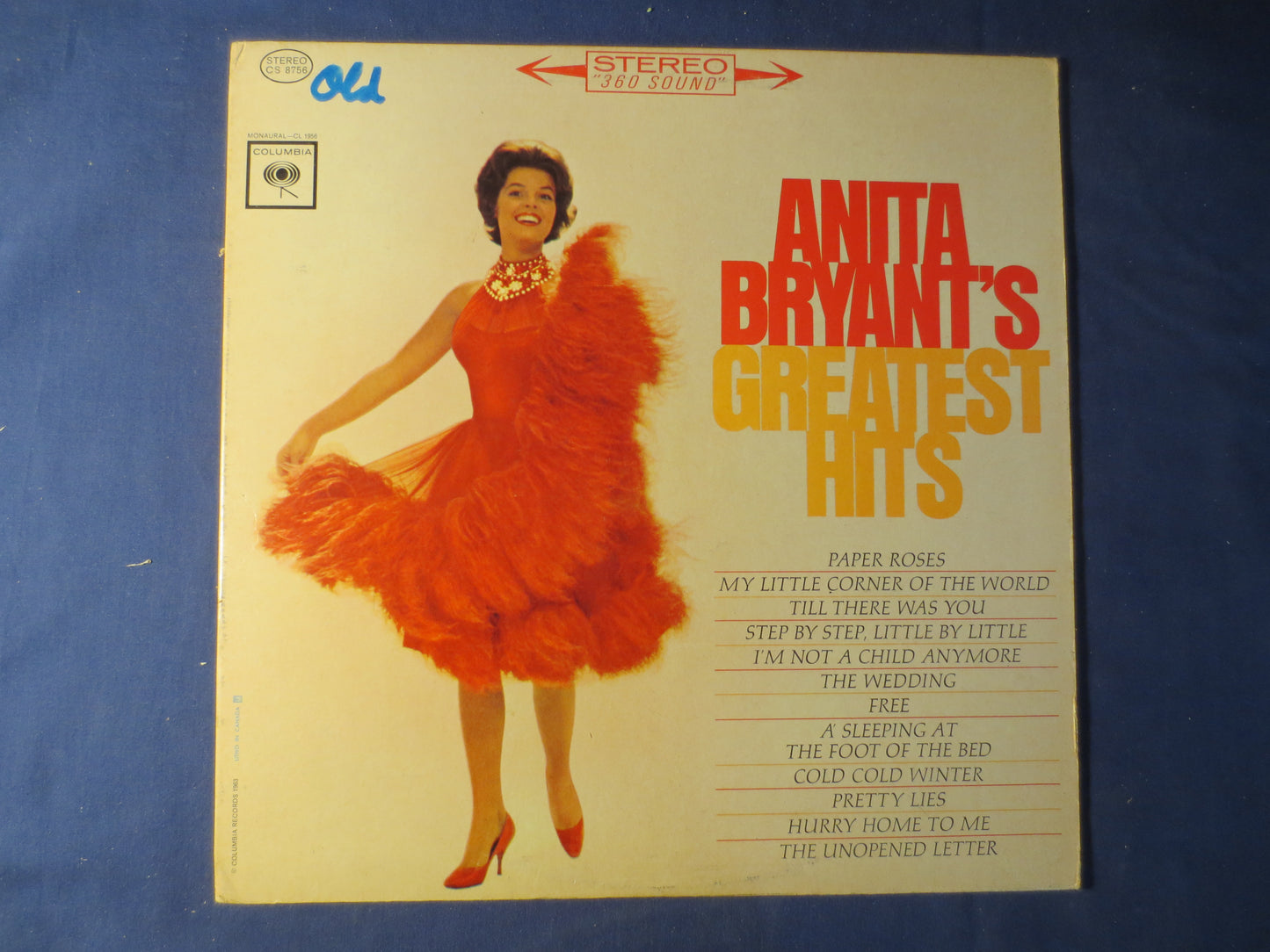 ANITA BRYANT, GREATEST Hits, Anita Bryant Record, Anita Bryant Album, Anita Bryant Lp, Record Vinyl, Vinyl lp, 1963 Records