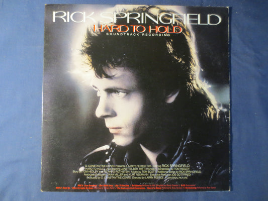 RICK SPRINGFIELD, Hard to HOLD, Vintage Vinyl, Rock Record, Record, Vinyl Lp, Record Vinyl, Vinyl Records, Lp, 1984 Records