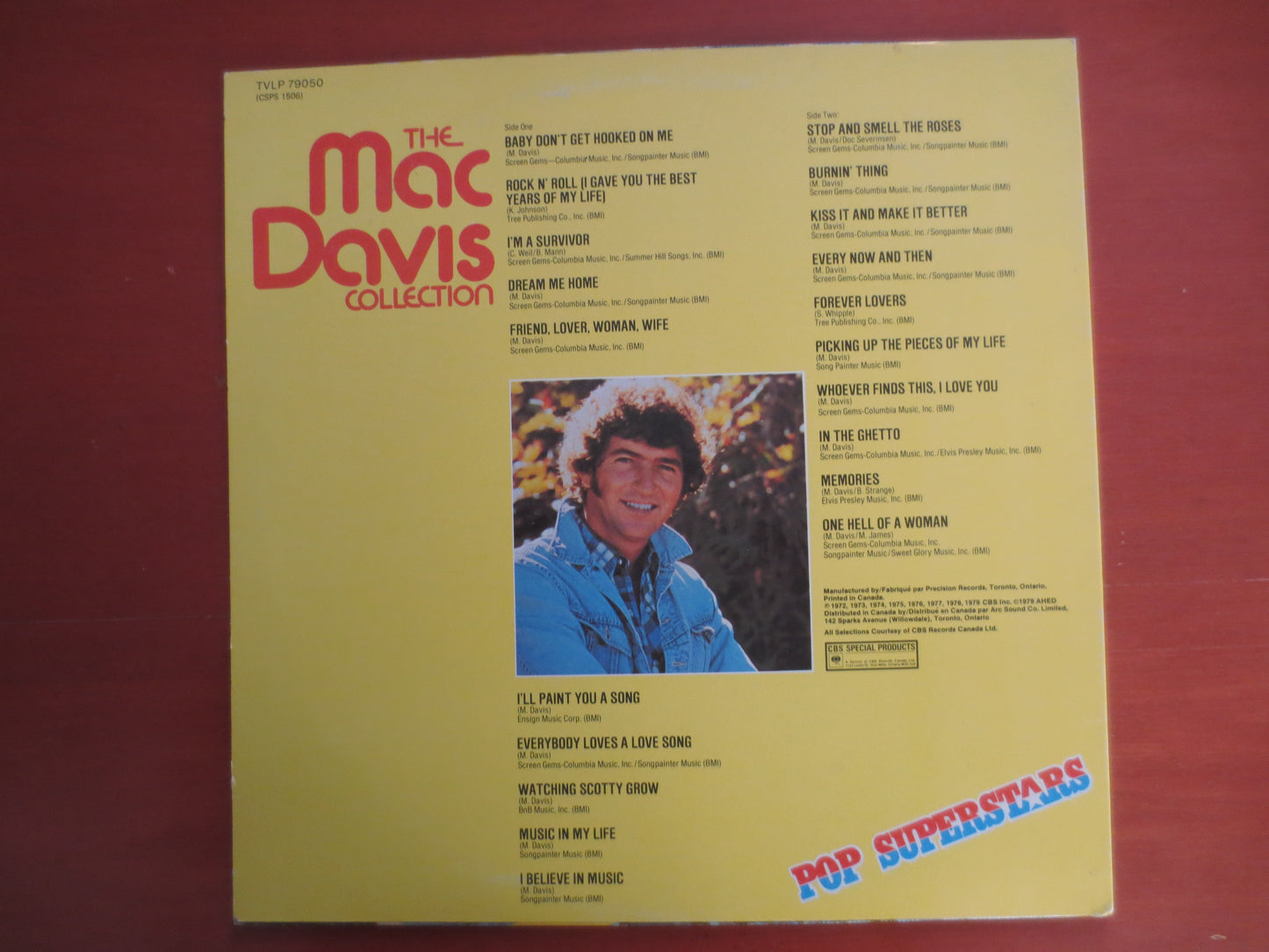 MAC DAVIS, MAC Davis Collection, Mac Davis Album, Mac Davis Vinyl, Mac Davis Lp, Country Album, Vinyl Lp, 1979 Records