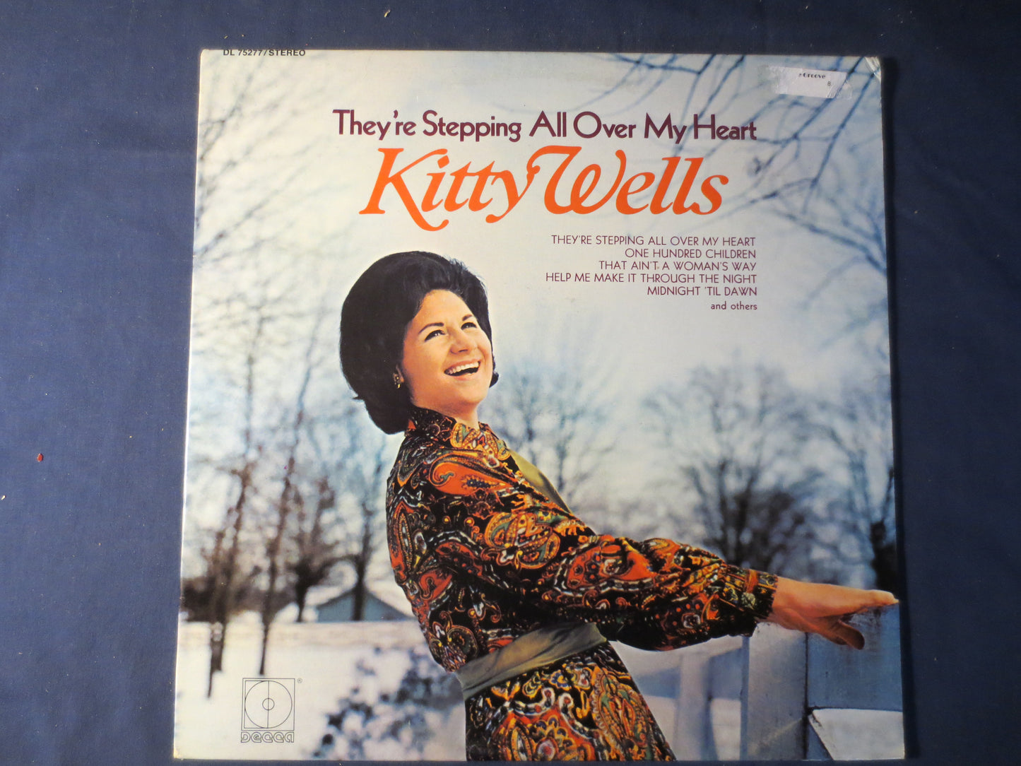 KITTY WELLS, All Over My HEART, Kitty Wells Record, Kitty Wells Album, Kitty Wells Lp, Country Records, Vinyl Lps, 1969 Records