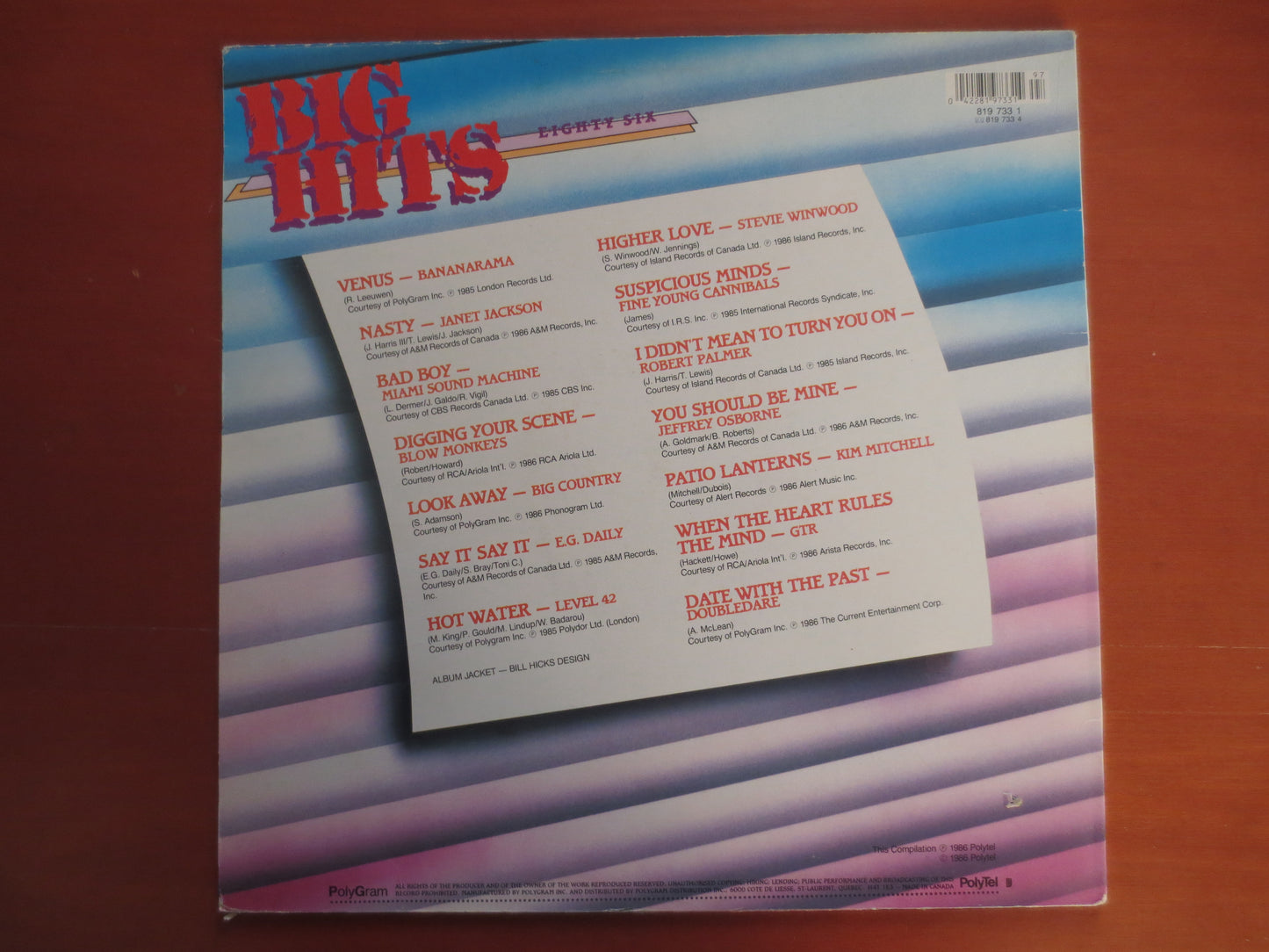 BIG HITS, Fine Young Cannibals, Vintage Vinyl, Kim Mitchell Records, Vinyl Records, Big Country Records, Lps, 1986 Records