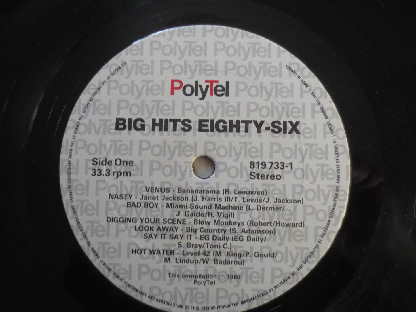 BIG HITS, Fine Young Cannibals, Vintage Vinyl, Kim Mitchell Records, Vinyl Records, Big Country Records, Lps, 1986 Records