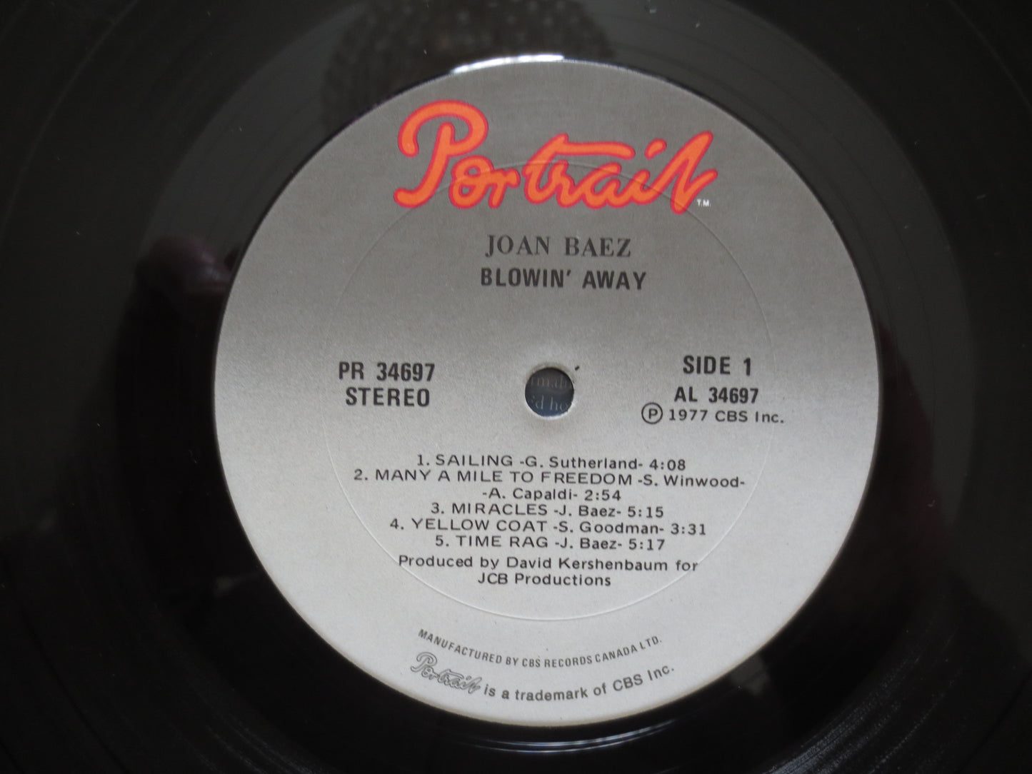 JOAN BAEZ, Blowin' Away, Joan Baez Record, Folk Records, Joan Baez Album, Joan Baez Lp, Folk Vinyl, Vinyl Lps, 1977 Records