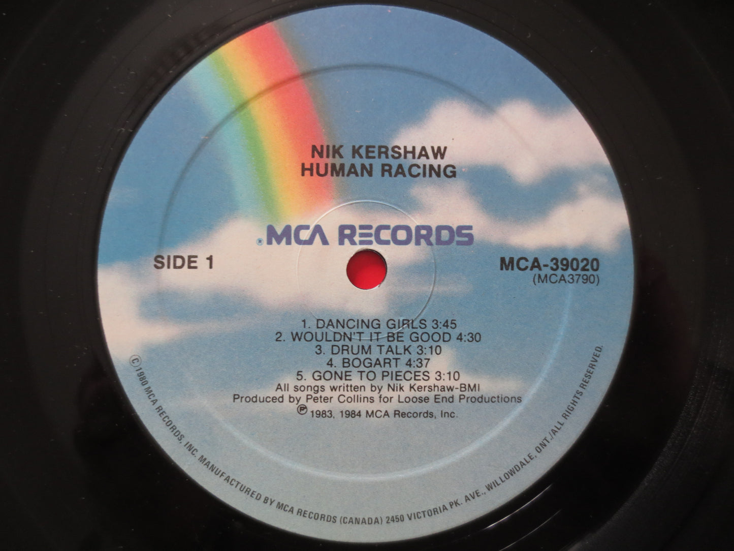 NIK KERSHAW, HUMAN Racing, Nik Kershaw Album, Nik Kershaw Vinyl, Nik Kershaw Lp, Pop Record, Vinyl Lps, 1983 Records