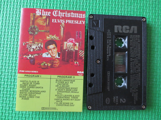 ELVIS PRESLEY, Blue CHRISTMAS Tape, Elvis Presley Album, Elvis Presley Cassette, Tape Cassette, Cassette Music, Pop Cassette