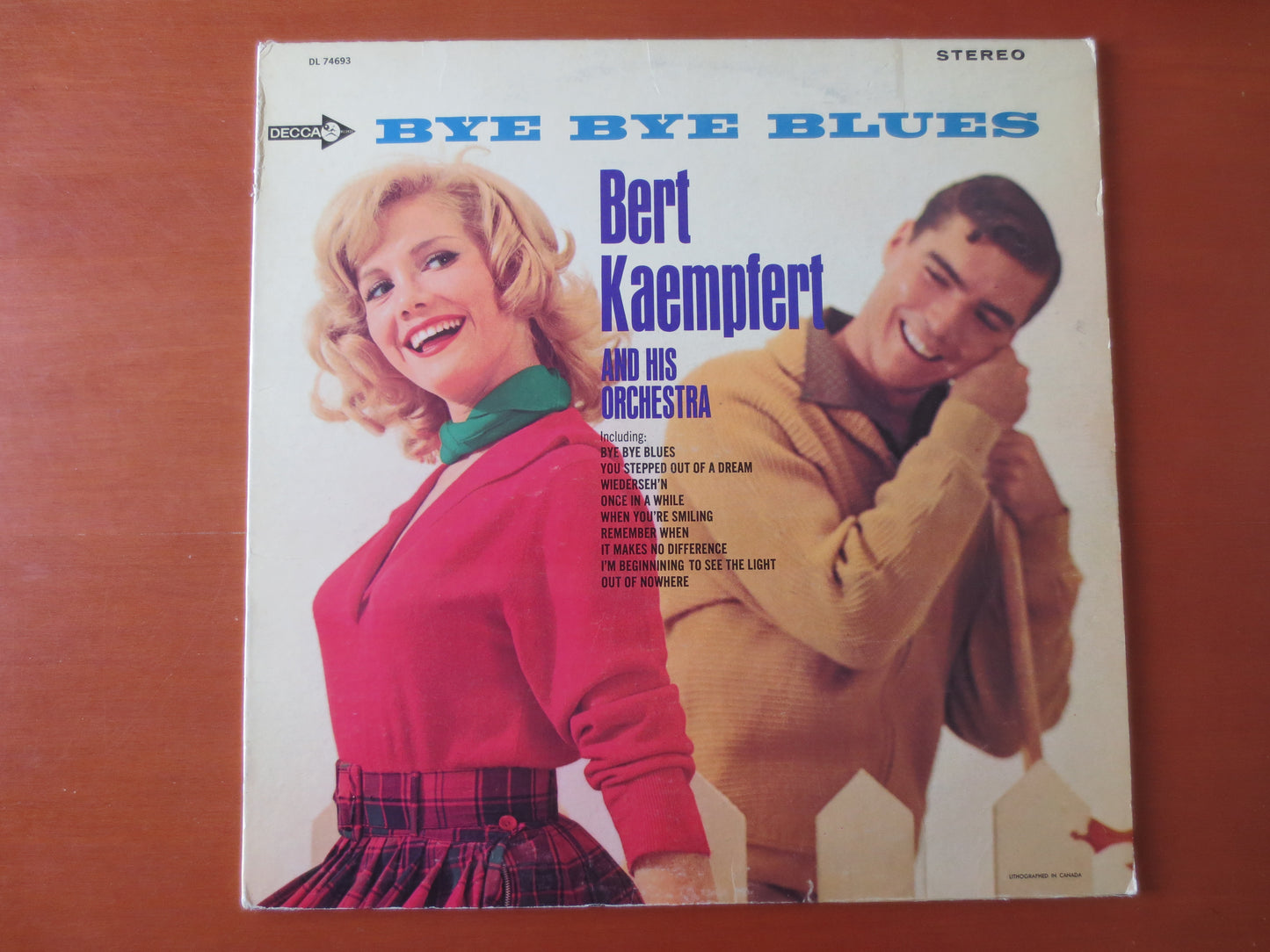 BERT KAEMPFERT, BYE Bye Blues, Bert Kaempfert Album, Jazz Records, Jazz Album, Bert Kaempfert Music, lps, 1965 Records