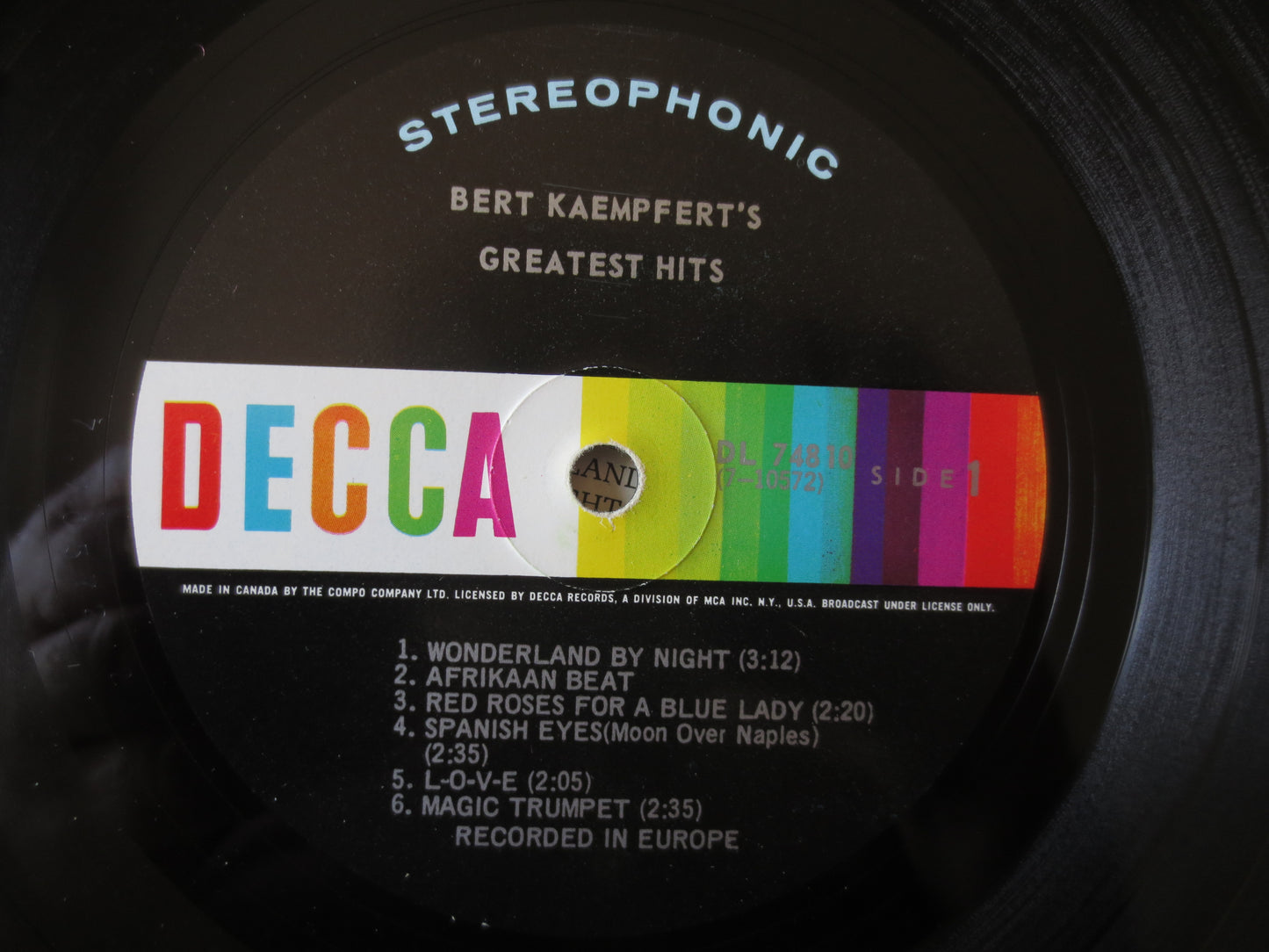 BERT KAEMPFERT, GREATEST Hits, Bert Kaempfert Album, Jazz Records, Jazz Albums, Bert Kaempfert Music, Vinyl, 1966 Records