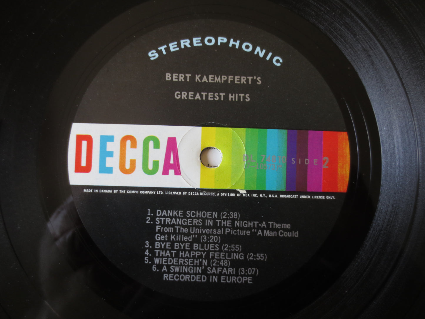 BERT KAEMPFERT, GREATEST Hits, Bert Kaempfert Album, Jazz Records, Jazz Albums, Bert Kaempfert Music, Vinyl, 1966 Records