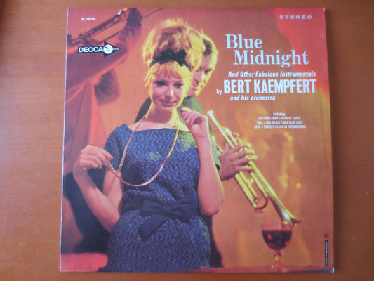 BERT KAEMPFERT, Blue MIDNIGHT, Bert Kaempfert Album, Jazz Records, Jazz Albums, Bert Kaempfert Music, Vinyl, 1964 Records