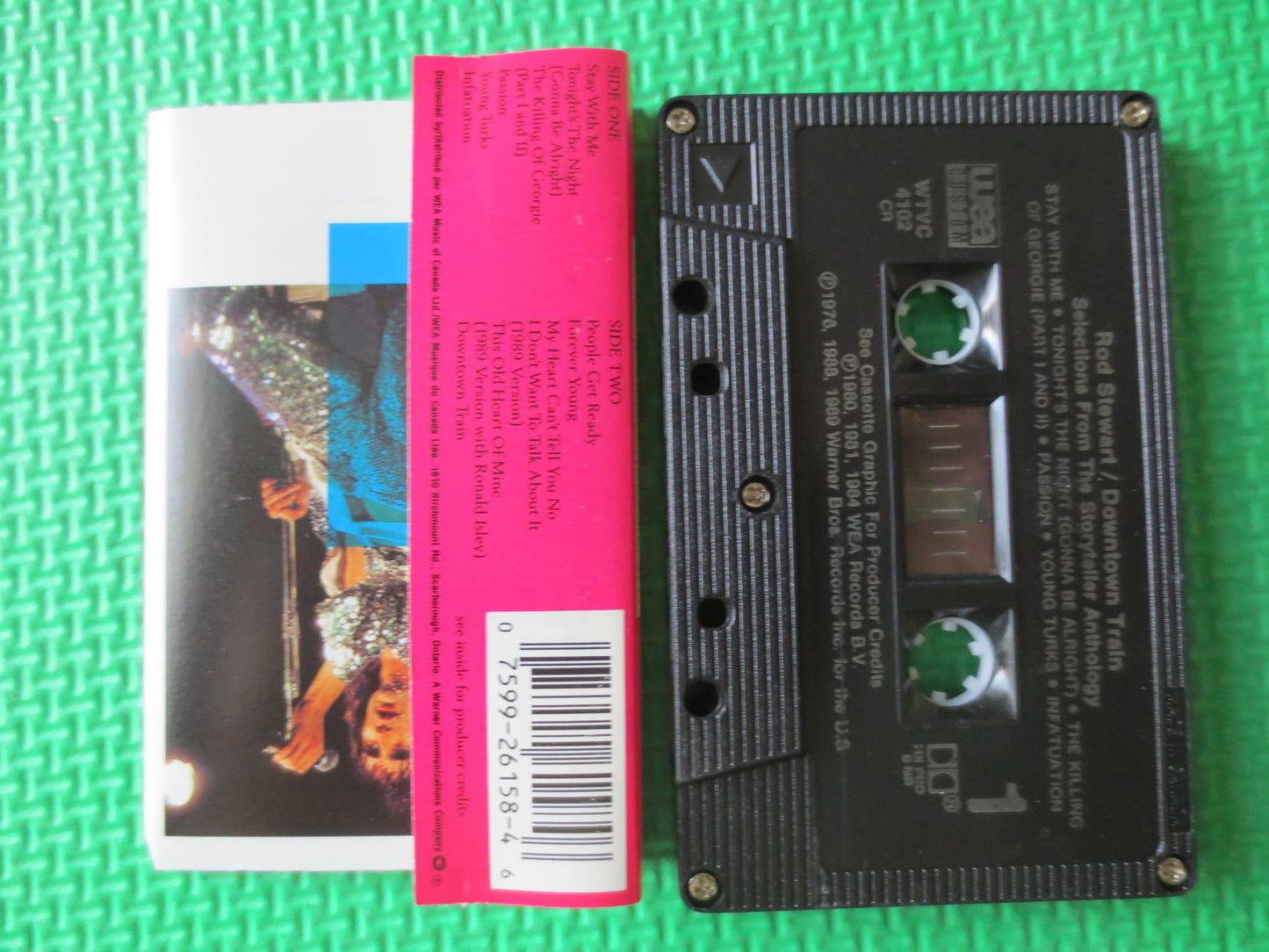 ROD STEWART, DOWNTOWN Train, Rod Stewart Cassette, Tape, Tape Cassette, Rock Music Tape, Rock Cassette, Cassette Music