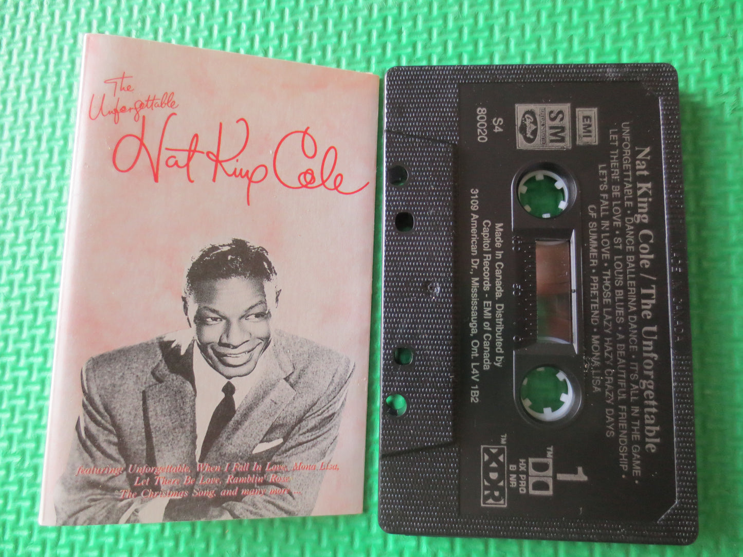 NAT KING COLE, Unforgettable, Nat King Cole Lp, Tape Cassette, Jazz Cassette, Jazz Tapes, Music Cassette, 1991 Cassette