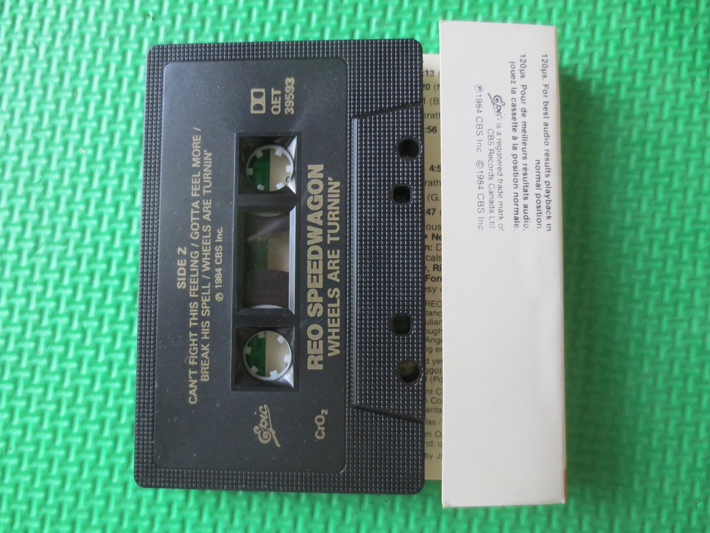 Reo SPEEDWAGON, WHEELS are Turnin', Reo SPEEDWAGON Tape, Reo Speedwagon Album, Tape Cassette, Vintage Tapes, 1984 Cassette