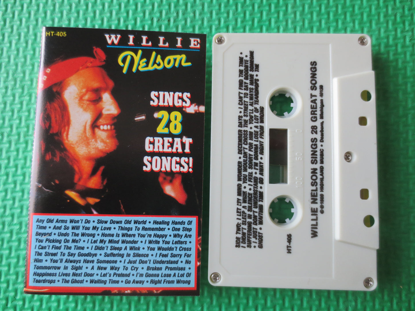 WILLIE NELSON, 28 GREAT Songs, Willie Nelson Tape, Willie Nelson Album, Tape Cassette, Country Cassette, Tape, 1989 Cassette