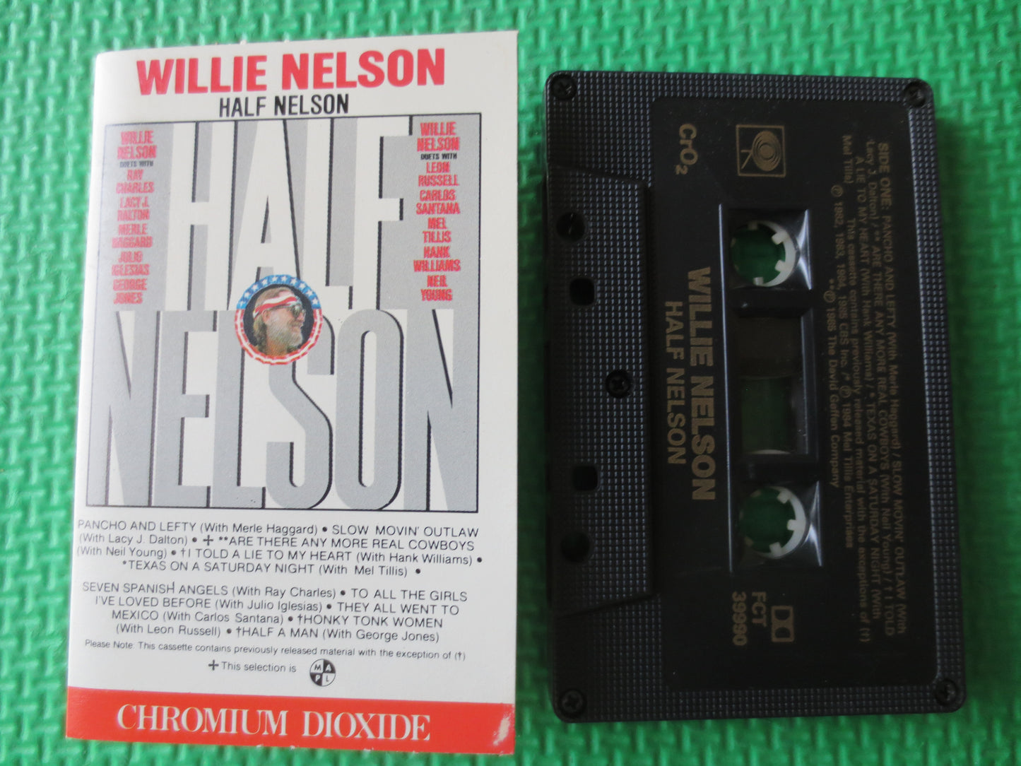 WILLIE NELSON, HALFNELSON, Willie Nelson Tape, Willie Nelson Album, Tape Cassette, Country Cassette, Tape, 1985 Cassette