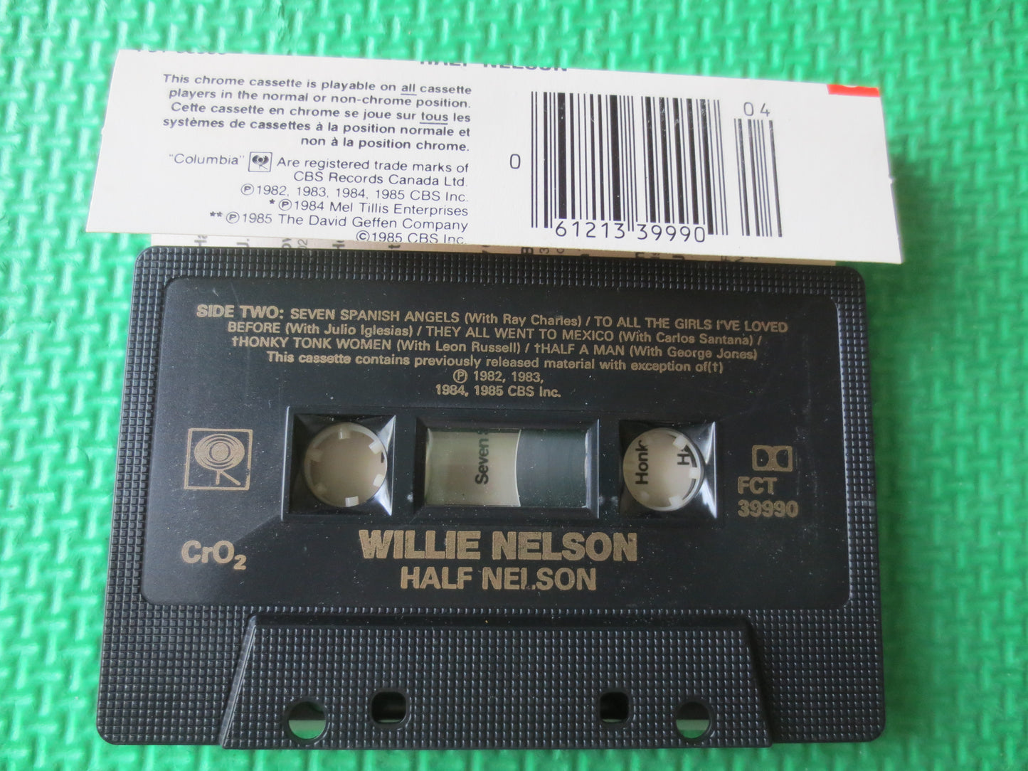 WILLIE NELSON, HALFNELSON, Willie Nelson Tape, Willie Nelson Album, Tape Cassette, Country Cassette, Tape, 1985 Cassette