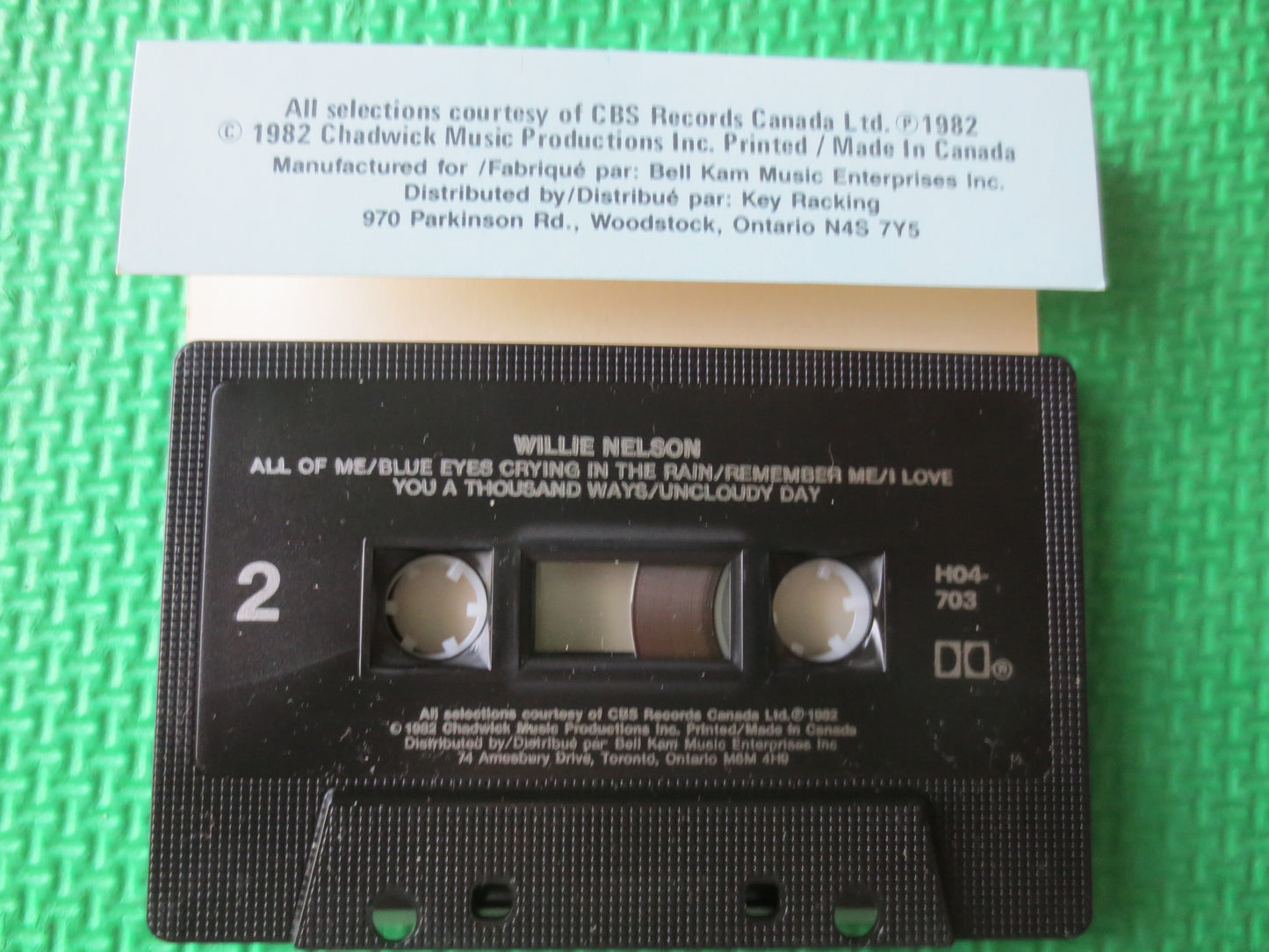 WILLIE NELSON, ORIGINAL Hits, Willie Nelson Tape, Willie Nelson Album, Tape Cassette, Country Cassette, Tape, 1982 Cassette