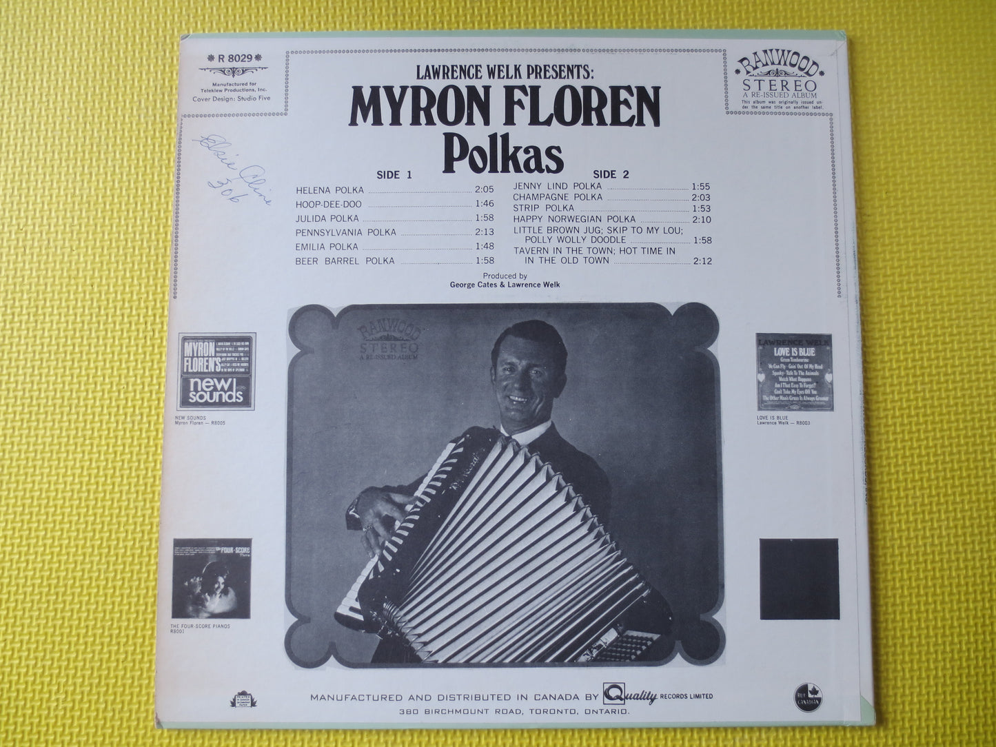 MYRON FLOREN, POLKAS, Myron Floren Records, Polka Records, Polka Albums, Polka Music, Myron Floren Album, Lps, 1968 Records