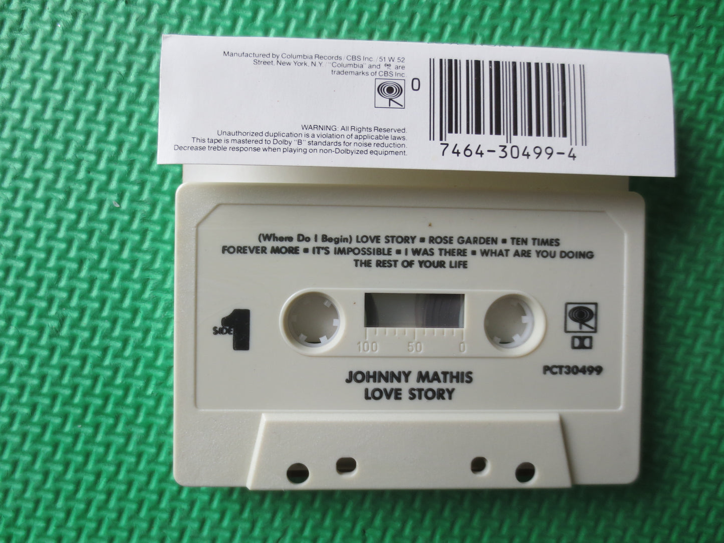 JOHNNY MATHIS, LOVE Story, Johnny Mathis Tape, Johnny Mathis Album, Tape Cassette, Pop Music Cassette, Tapes, Cassette Music