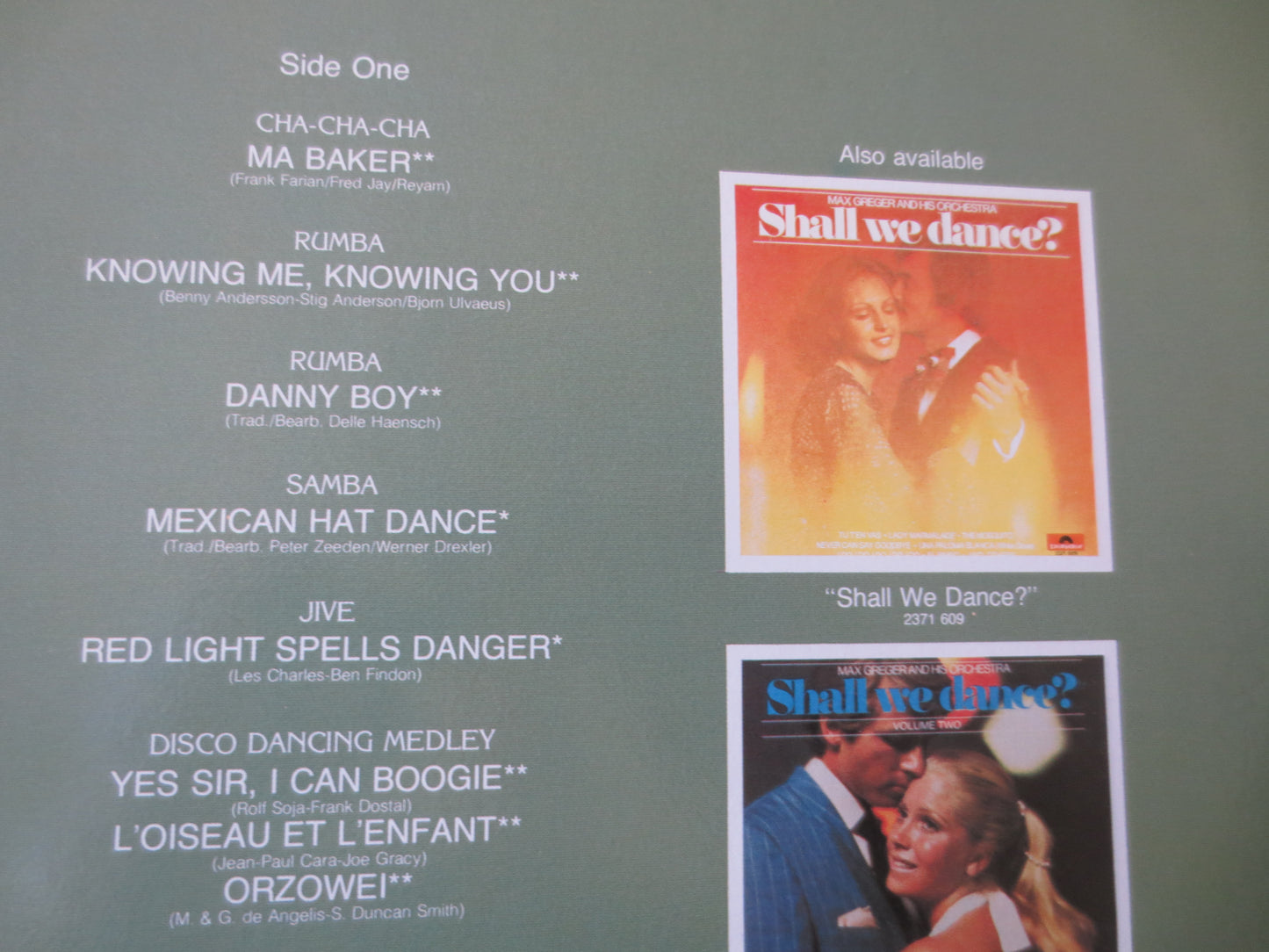 MAX GREGER, Shall We DANCE, Max Greger Records, Dance Records, Dance Albums, Max Greger Albums, Records, lps, 1977 Record