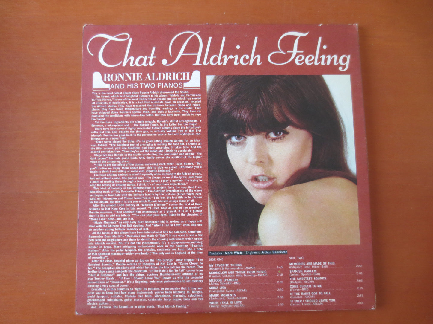 That ALDRICH Feeling, Phase 4 Records, RONNIE ALDRICH, Piano Records, Piano Music Albums, Vinyl Record, lps, 1965 Records