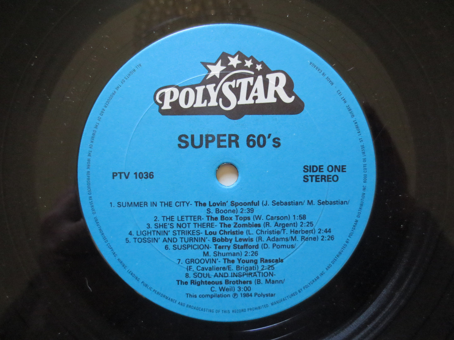 SUPER 60's Album, SUPER 60's Record, SUPER 60's Lp, 60's Vinyl, The Byrds Vinyl, Beach Boys Album, Bee Gees Lp, 1984 Record