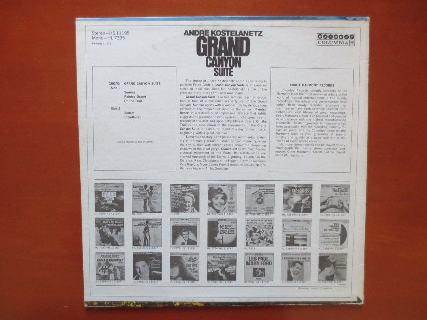 ANDRE KOSTELANETZ, GRAND Canyon Suite, Classical Record, Classical Album, Classical Vinyl, Classical Lp, 1966 Records