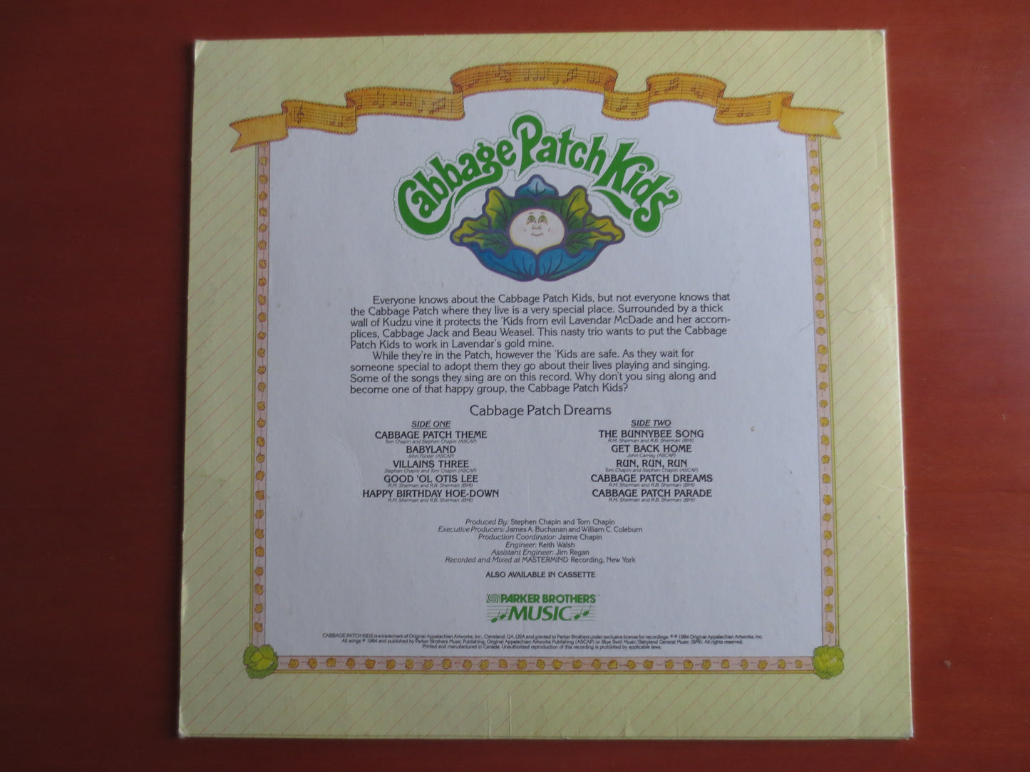 CABBAGE PATCH KIDS, Cabbage Patch Dreams, Childrens Records, Kids Records, Kids Vinyl, Records, Vinyl Records, 1984 Records