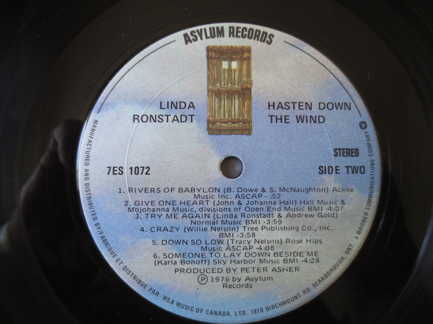 LINDA RONSTADT, HASTEN Down the Wind, Pop Record, Linda Ronstadt Lps, Country Lps, Vinyl Record, Pop Vinyl, 1976 Records
