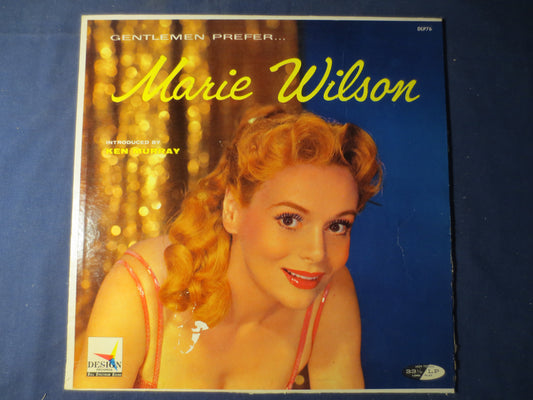 MARIE WILSON, GENTLEMEN Prefer, Marie Wilson Record, Jazz Record, Marie Wilson Album, Marie Wilson Lp, Lps, 1958 Records