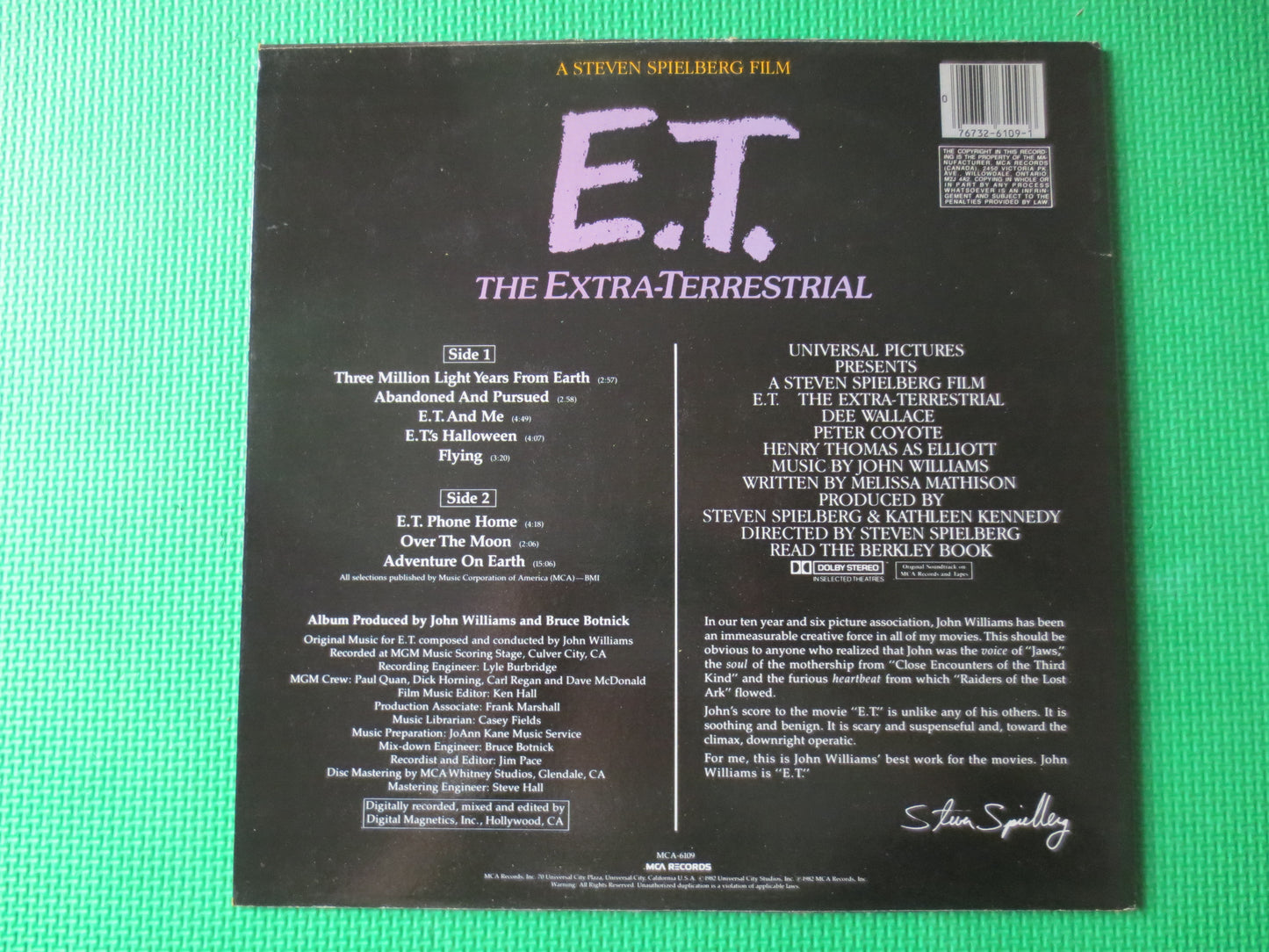 ET, EXTRA-TERRESTRIAL, Disneyland Records, Disney Records, Childrens Records, Disney Album, Kids Albums, lps, 1982 Records