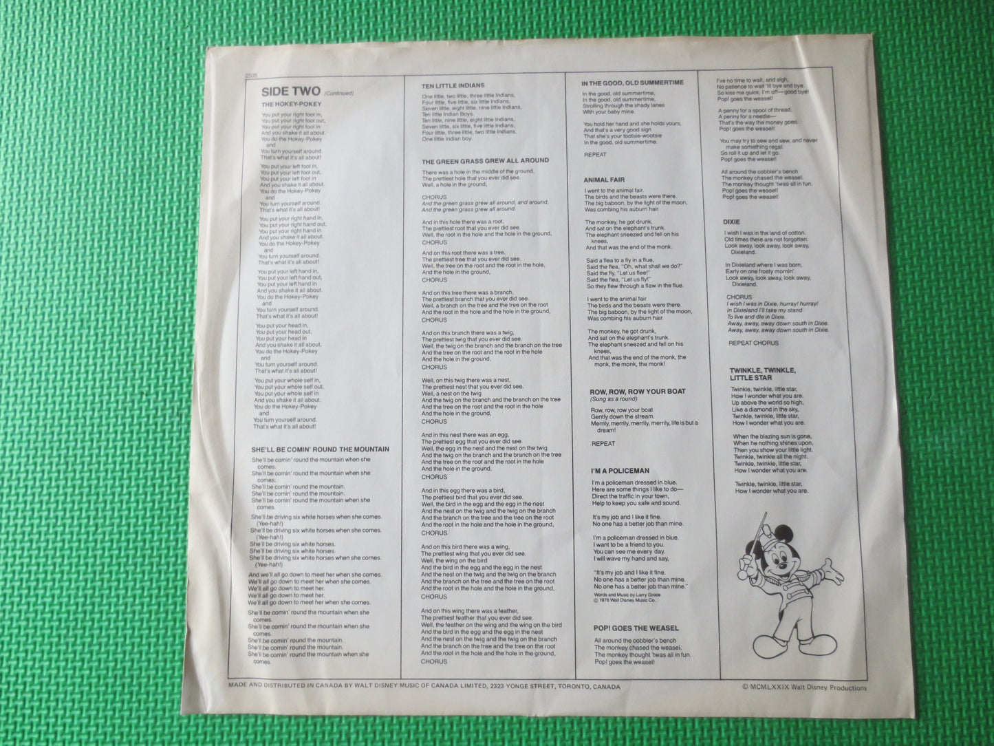 DISNEY'S CHILDREN'S FAVORITES, Disneyland Records, Disney Records, Children's Records, Disney Album, Vinyl Lp, 1979 Records