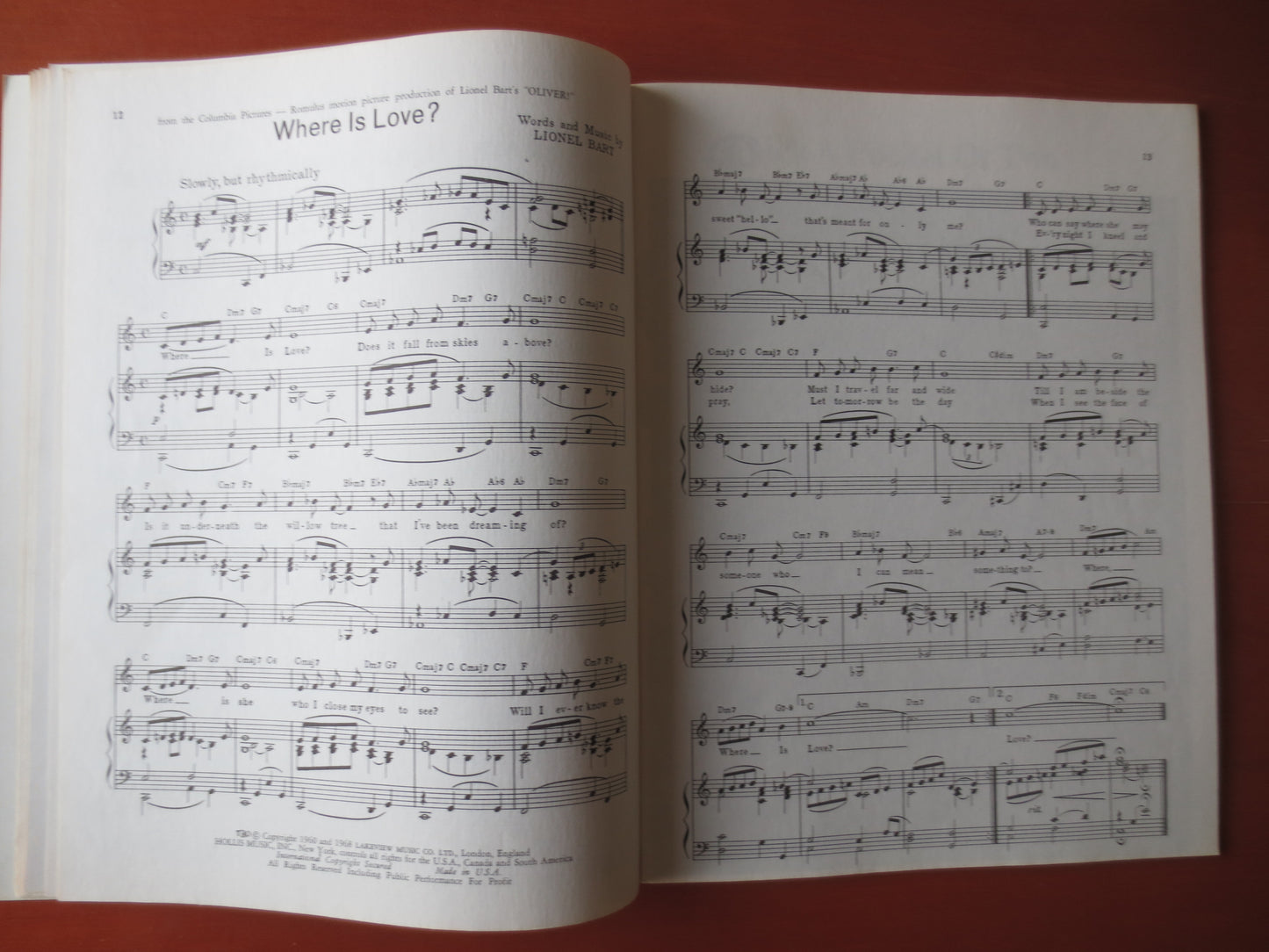 Vintage Books, OLIVER, Sheet Music, SOUNDTRACK, Music Books, Piano Music Book, Sheet Music Book, Music Sheets, Vintage Music Book, Music