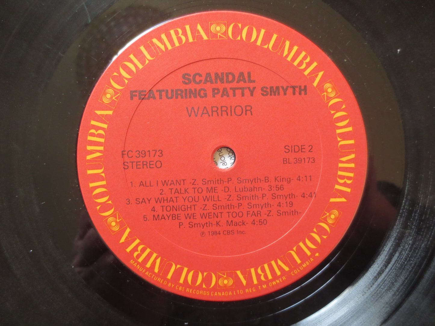 SCANDAL, SCANDAL Record, Warrior Album, Scandal Album, Scandal Vinyl, Pop Record, Pop Album, Rock Record, Rock Vinyl, 1984 Records