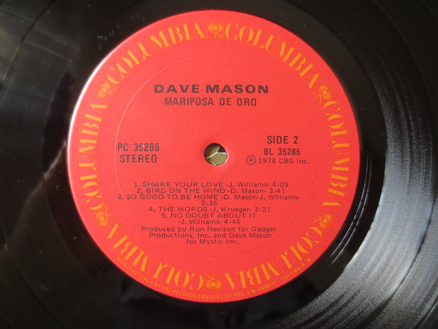 DAVE MASON, MARIPOSA de Ora, Rock Record, Dave Mason Records, Dave Mason Albums, Dave Mason lp, Rock lp, Lps, 1978 Records