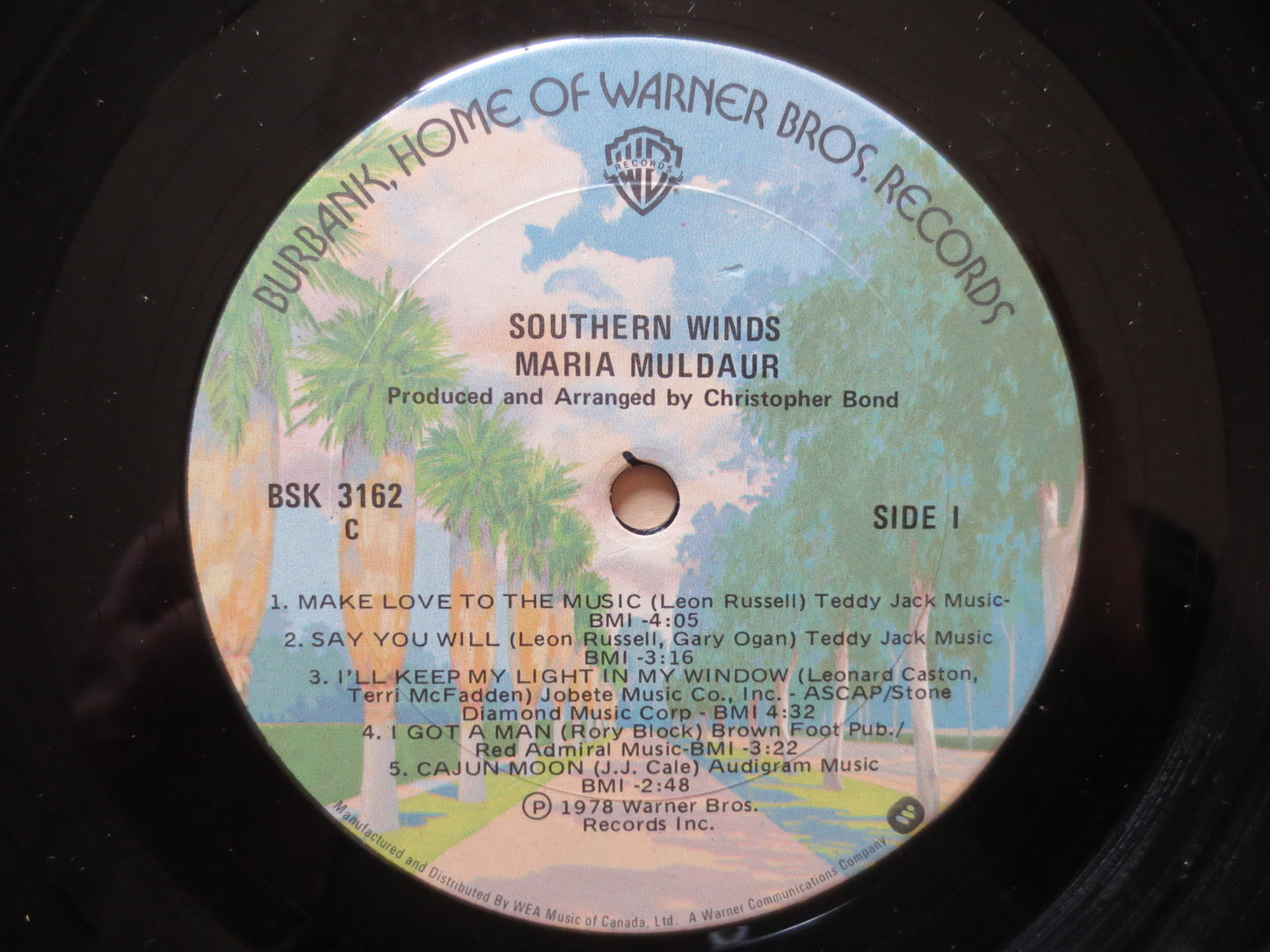 MARIA MULDAUR Record, Southern Winds Album, Maria Muldaur Album, Maria Muldaur Lp, Maria Muldaur Vinyl, Vinyl, 1978 Records