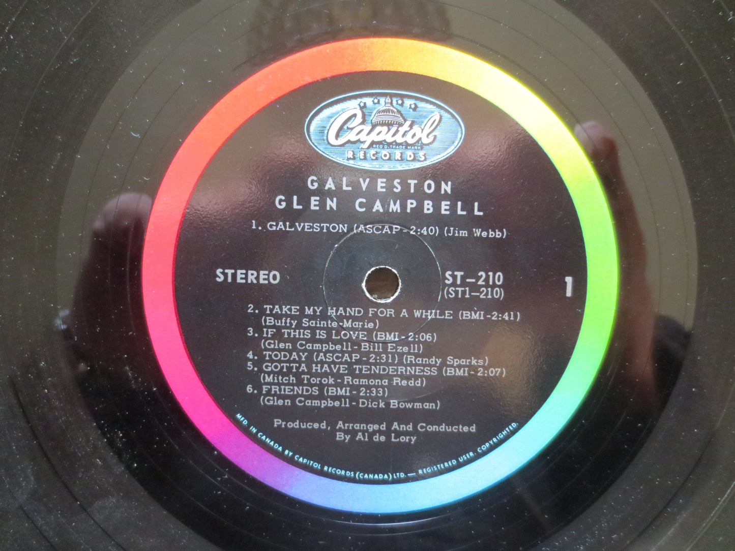 GLEN CAMPBELL, GALVESTON Album, Glen Campbell Vinyl, Glen Campbell Lp, Country Record, Vintage Vinyl, 1969 Records