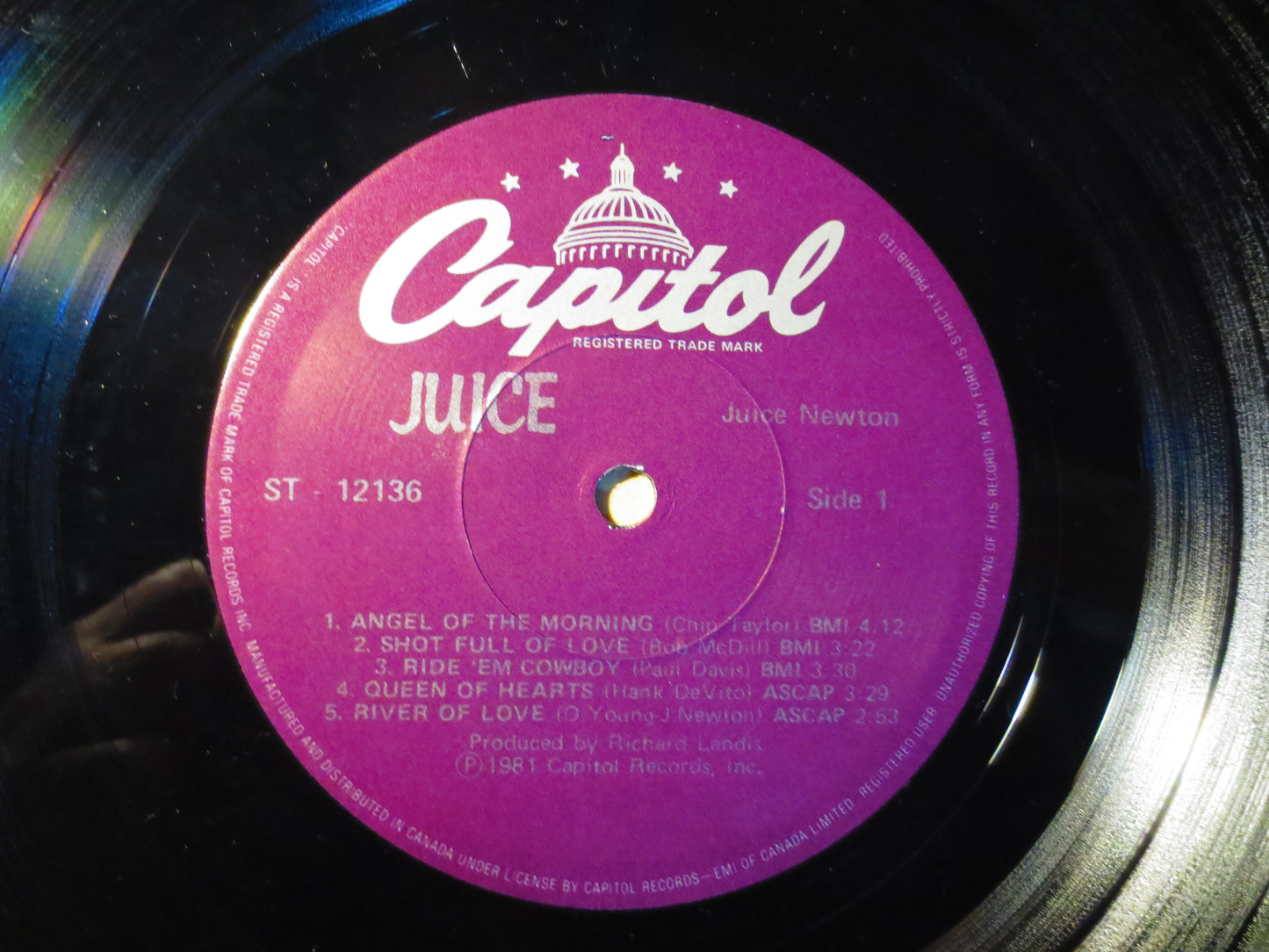 JUICE NEWTON, Juice Newton JUICE, Juice Newton Album, Juice Newton Vinyl, Juice Newton Lp, Vinyl Lp, 1981 Records