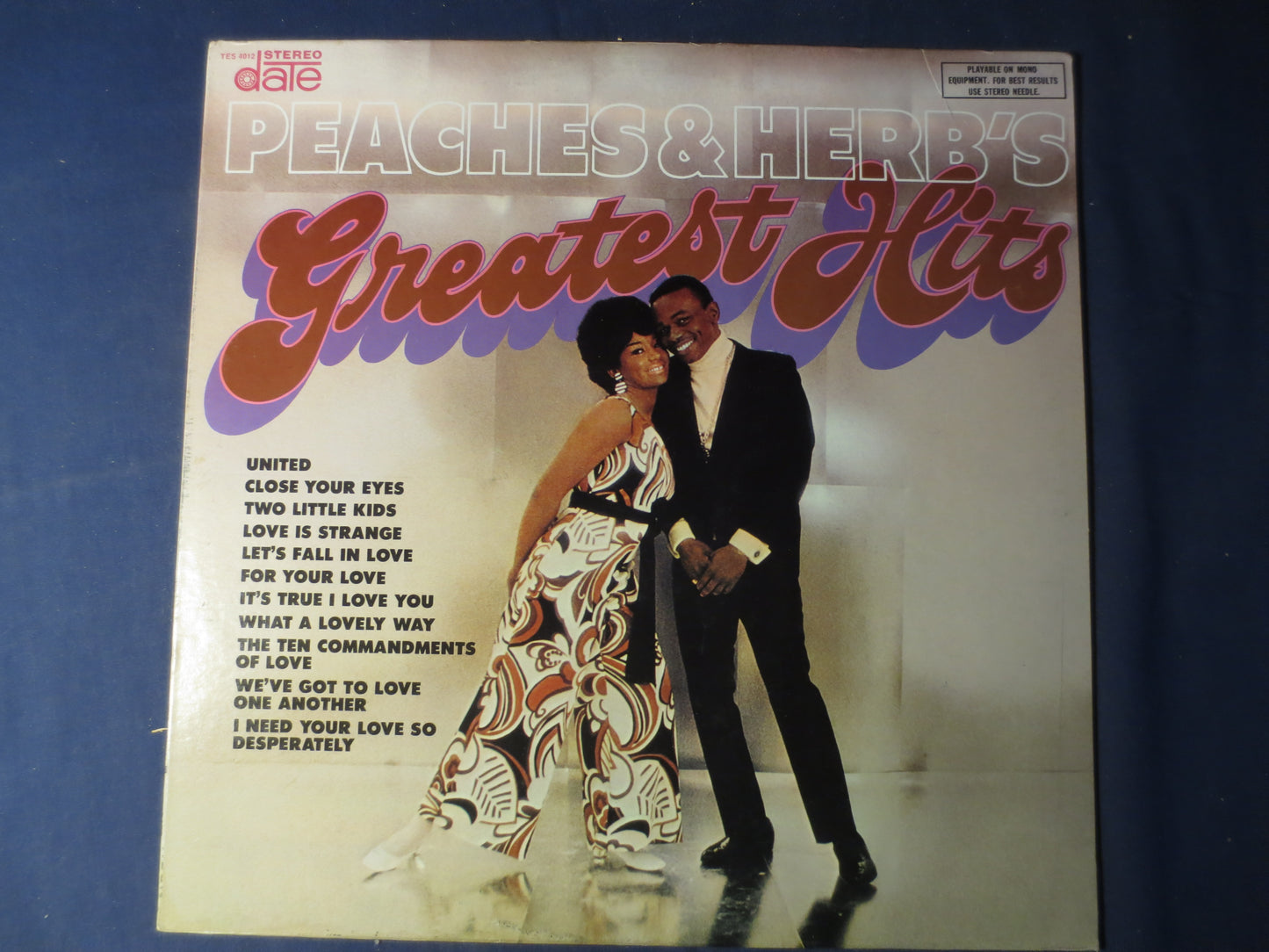 PEACHES and HERB'S, GREATEST Hits, Pop Record, Vintage Vinyl, Record Vinyl, Record, Vinyl Record, Vinyl Lp, 1968 Records