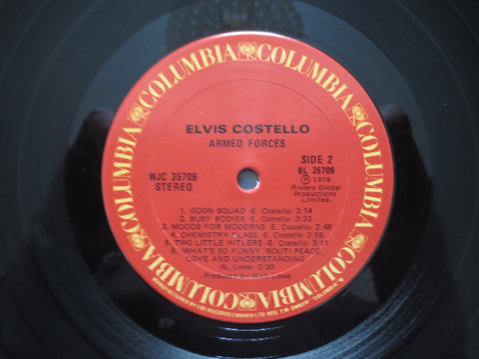 ELVIS COSTELLO, ARMED Forces, Elvis Costello Album, Elvis Costello Lp, Elvis Costello Songs, Lps, Vinyl Lp, 1978 Records