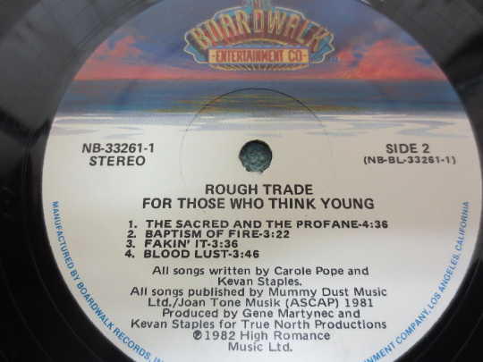 ROUGH TRADE, For Those Who THINK Young, Rough Trade Records, Rough Trade Album, Rough Trade Lp, Rock Record, 1982 Records