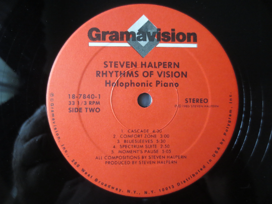 STEVEN HALPERN, RHYTHMS of Vision, New Age Music, Ambient Music, New Age Albums, Lps, Vintage Vinyl, Vinyl lp, 1985 Albums