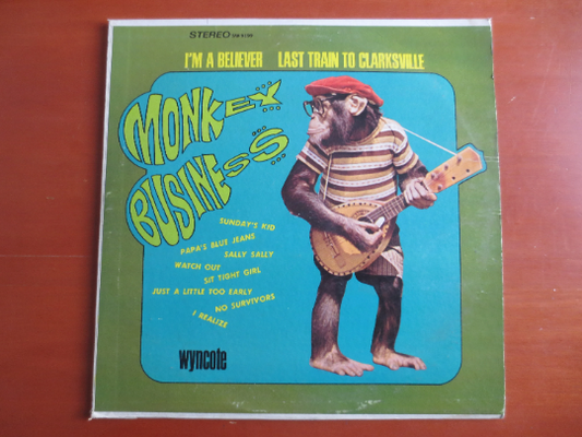 MONKEE BUSINESS, The CHIMPS, Wyncote Records, Vintage Vinyl, The Monkees Records, The Monkees Album, Vinyl Lp, 1967 Records