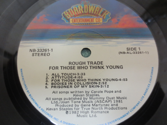 ROUGH TRADE, For Those Who THINK Young, Rough Trade Records, Rough Trade Album, Rough Trade Lp, Rock Record, 1982 Records