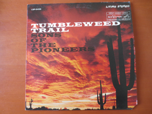 SONS of the PIONEERS, TUMBLEWEED Trail, Cowboy Vinyl, Cowboy Albums, Country Vinyl, Country Albums, Lps, 1962 Records