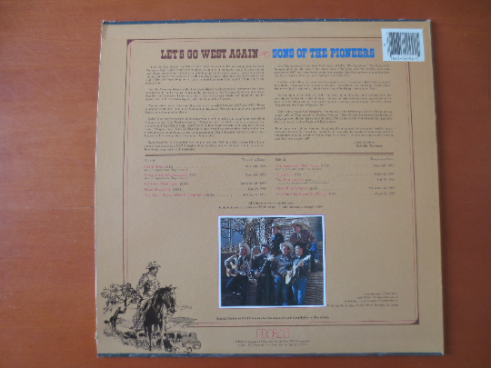 SONS of the PIONEERS, Let's Go WEST Again, Cowboy Vinyl, Cowboy Albums, Country Vinyl, Country Album, Lps, 1981 Records