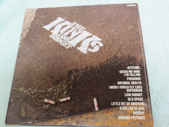 The KINKS, Low BUDGET, The KINKS Record, The Kinks Album, The Kinks Lp, Rock Records, Rock Vinyl, Vinyl Lp's, 1979 Records